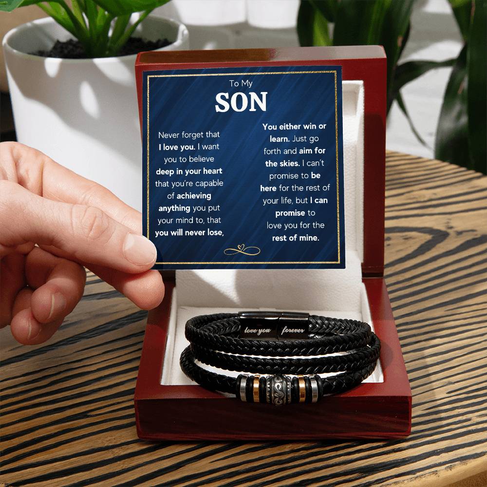 TO MY SON SKIES BRACELET.