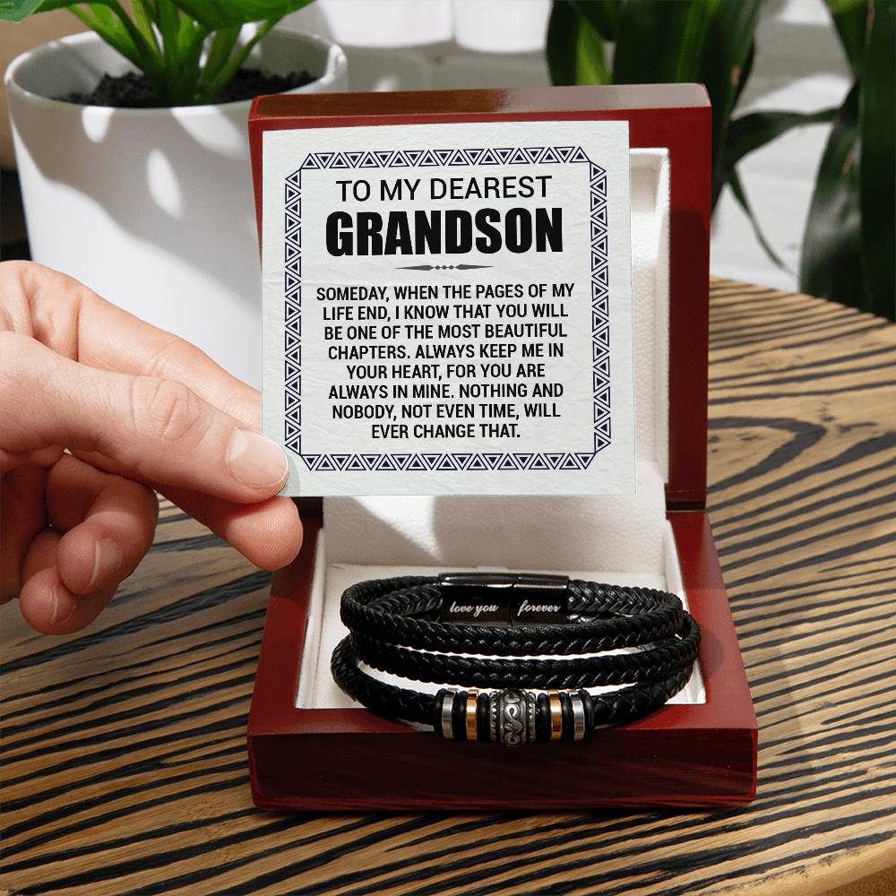 Love You Forever To My Grandson Bracelet Pages Of My Life.