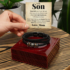 TO MY SON STAND TALL BRACELET.