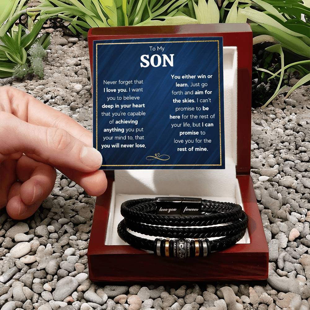 TO MY SON SKIES BRACELET.