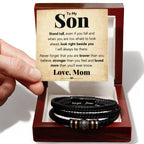 TO MY SON STAND TALL BRACELET.