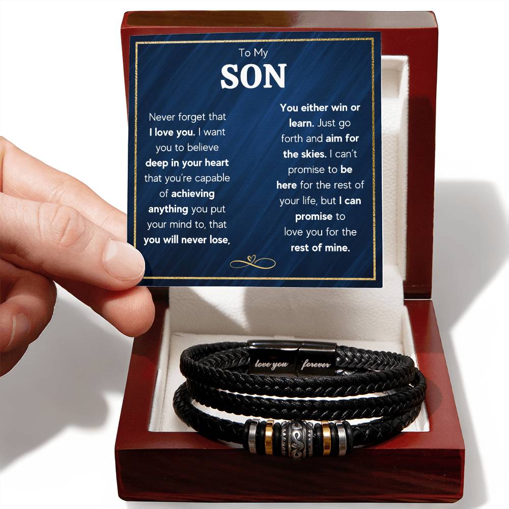 TO MY SON SKIES BRACELET.