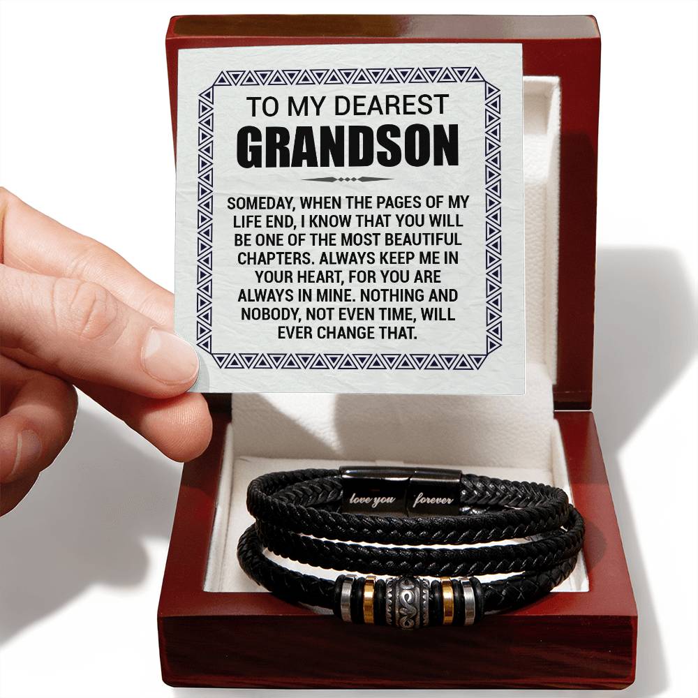 Love You Forever To My Grandson Bracelet Pages Of My Life.
