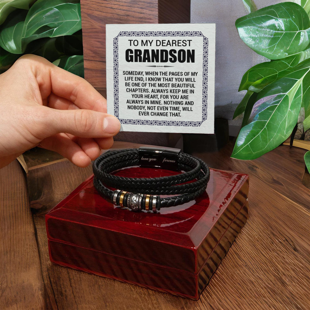Love You Forever To My Grandson Bracelet Pages Of My Life.