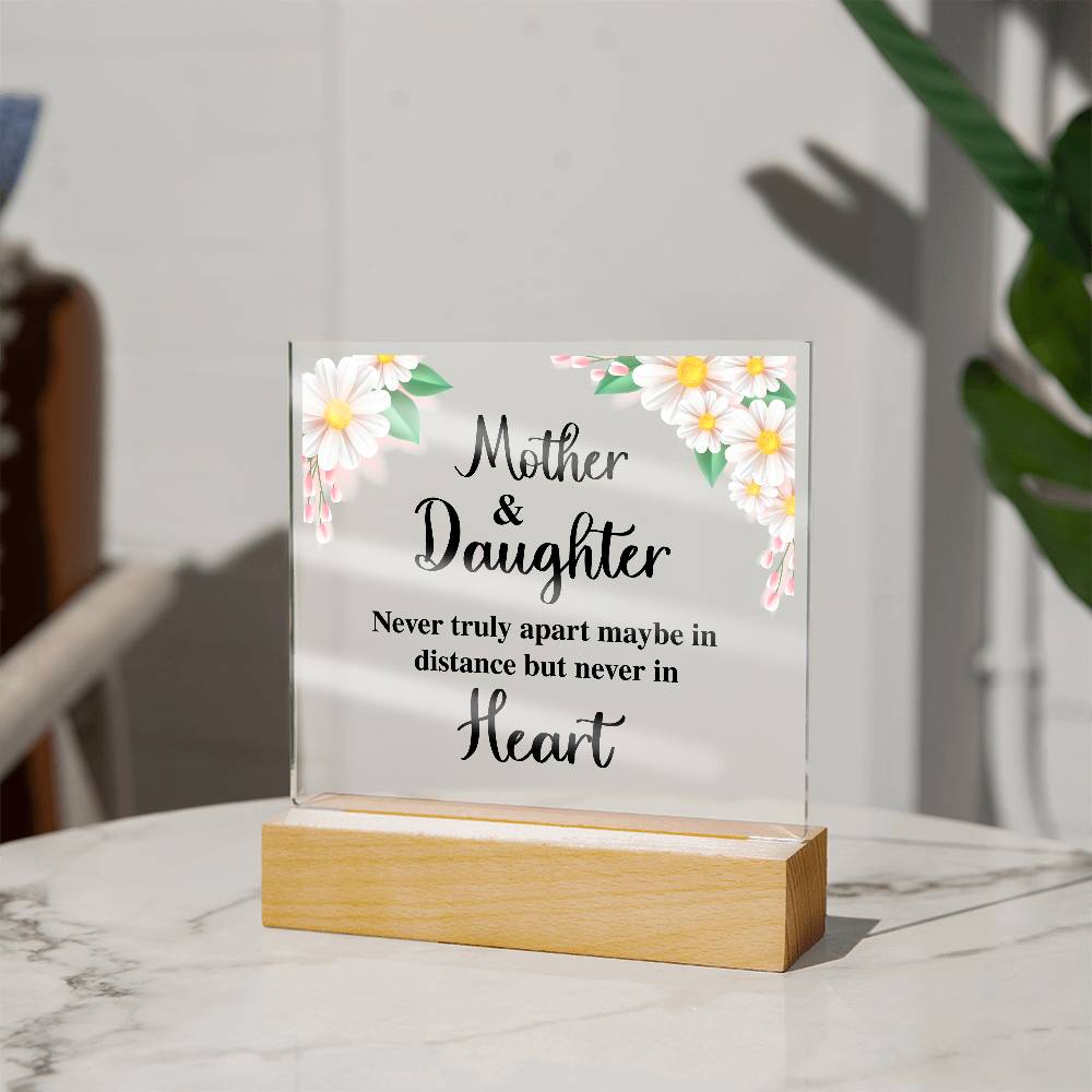 TO MY DAUGHTER DISTANCE SQUARE ACRYLIC PLAQUE.