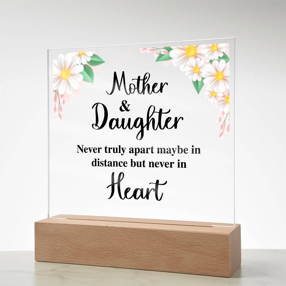 TO MY DAUGHTER DISTANCE SQUARE ACRYLIC PLAQUE.