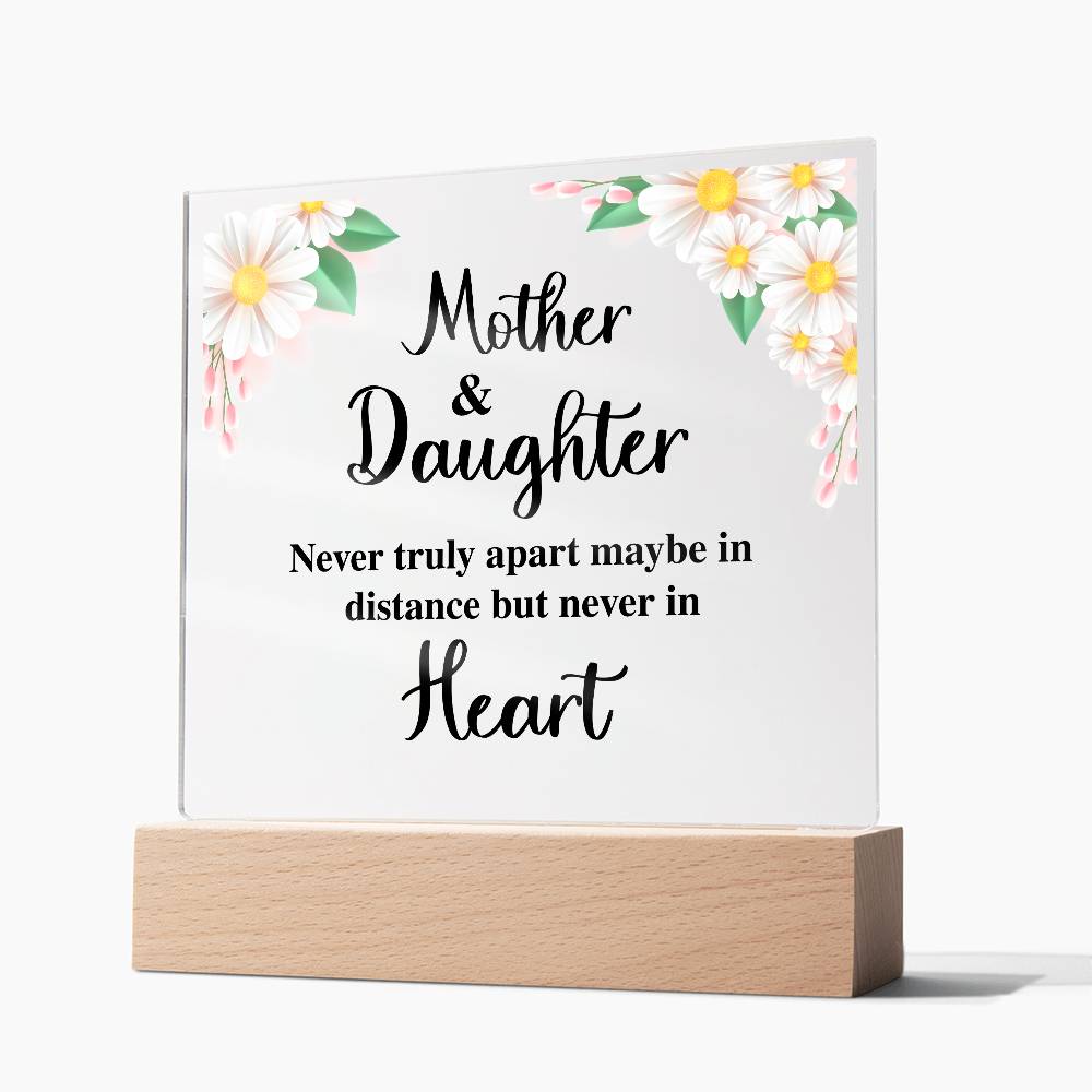 TO MY DAUGHTER DISTANCE SQUARE ACRYLIC PLAQUE.