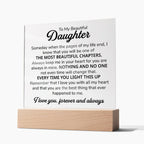 TO MY DAUGHTER CHAPTERS SQUARE PLAQUE.
