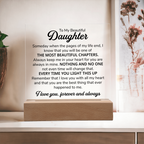 TO MY DAUGHTER CHAPTERS SQUARE PLAQUE.