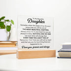 TO MY DAUGHTER CHAPTERS SQUARE PLAQUE.