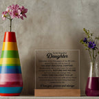 TO MY DAUGHTER CHAPTERS SQUARE PLAQUE.