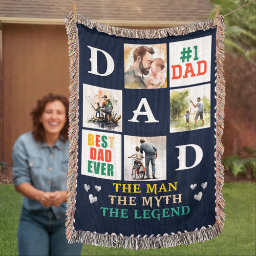 Best Dad Ever - Woven Blanket.