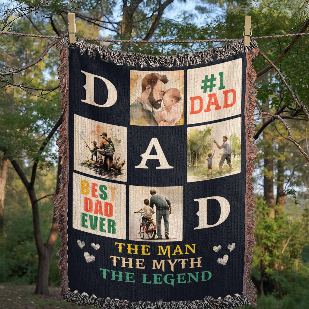 Best Dad Ever - Woven Blanket.