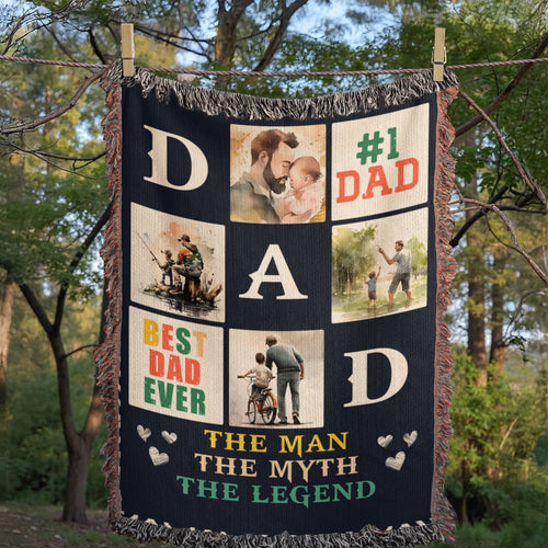 Best Dad Ever - Woven Blanket.
