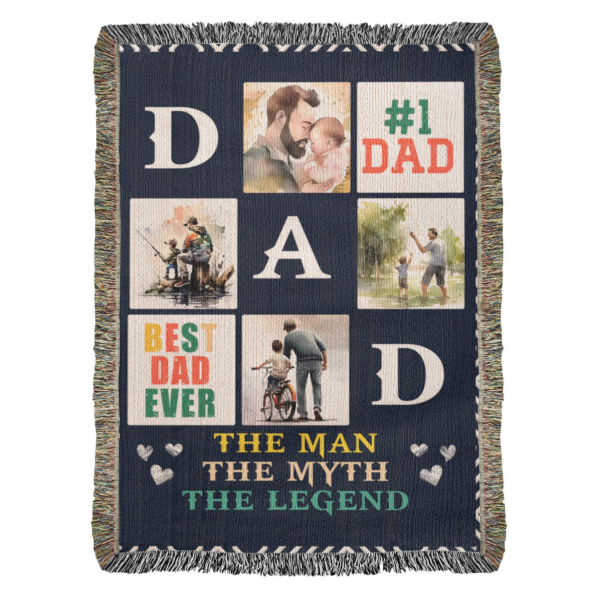 Best Dad Ever - Woven Blanket.
