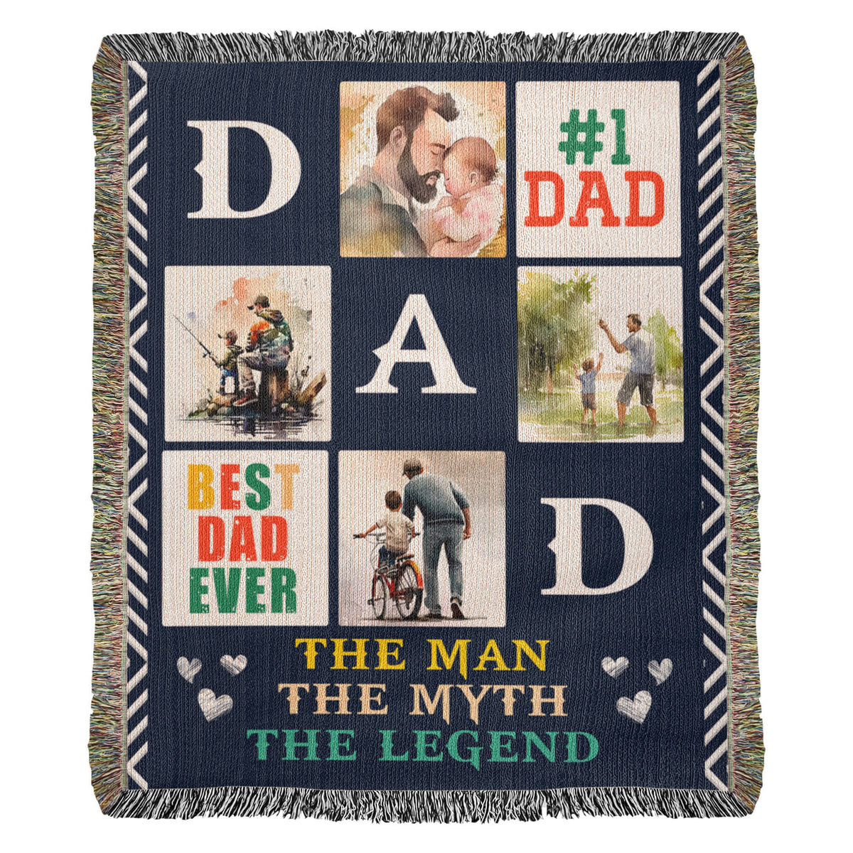 Best Dad Ever - Woven Blanket.