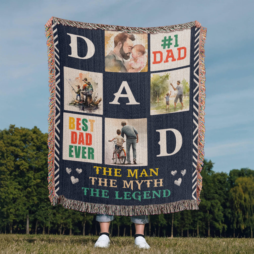 Best Dad Ever - Woven Blanket.