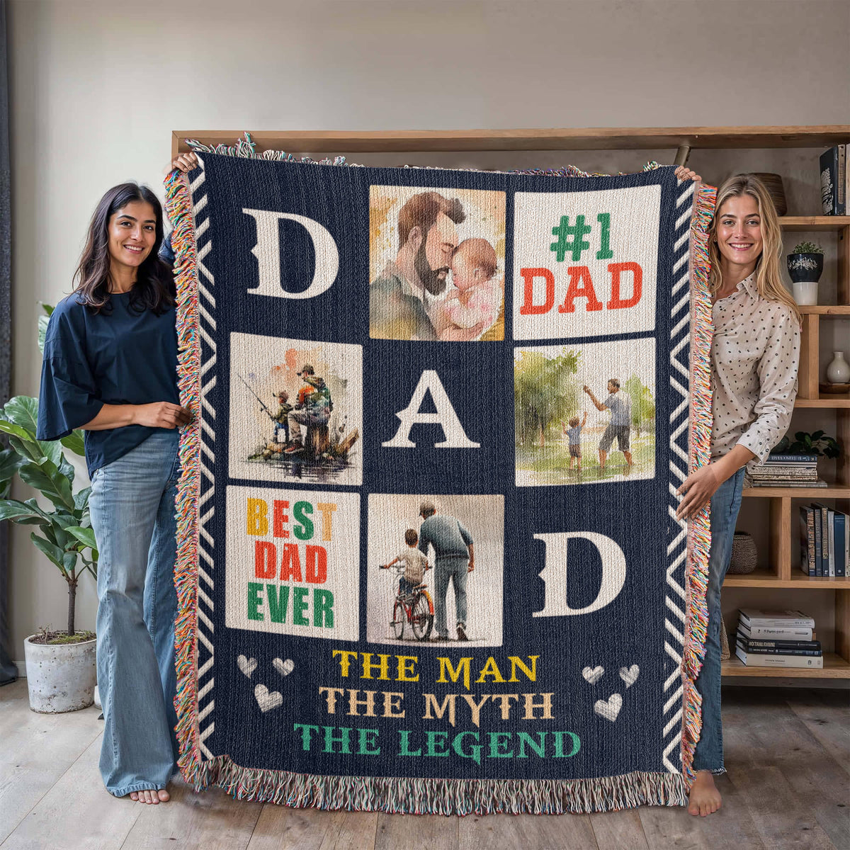 Best Dad Ever - Woven Blanket.