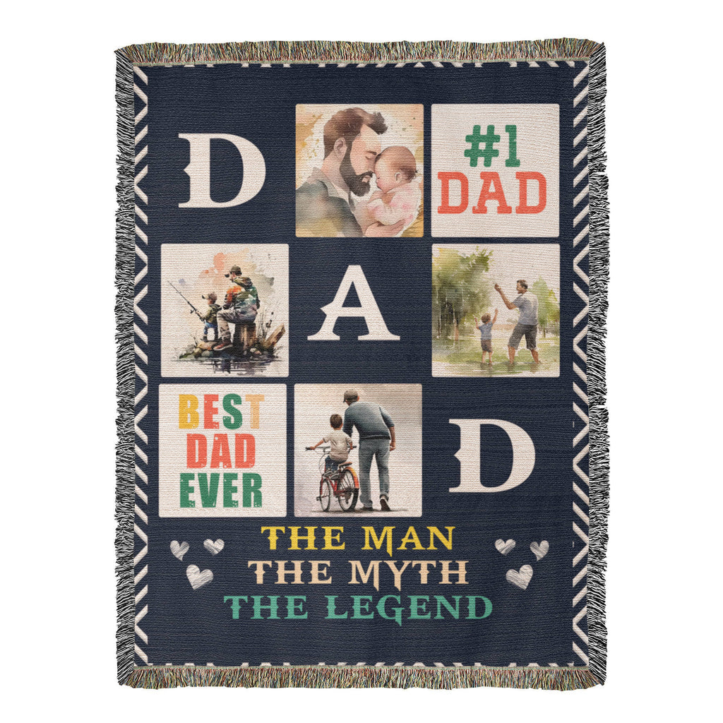 Best Dad Ever - Woven Blanket.