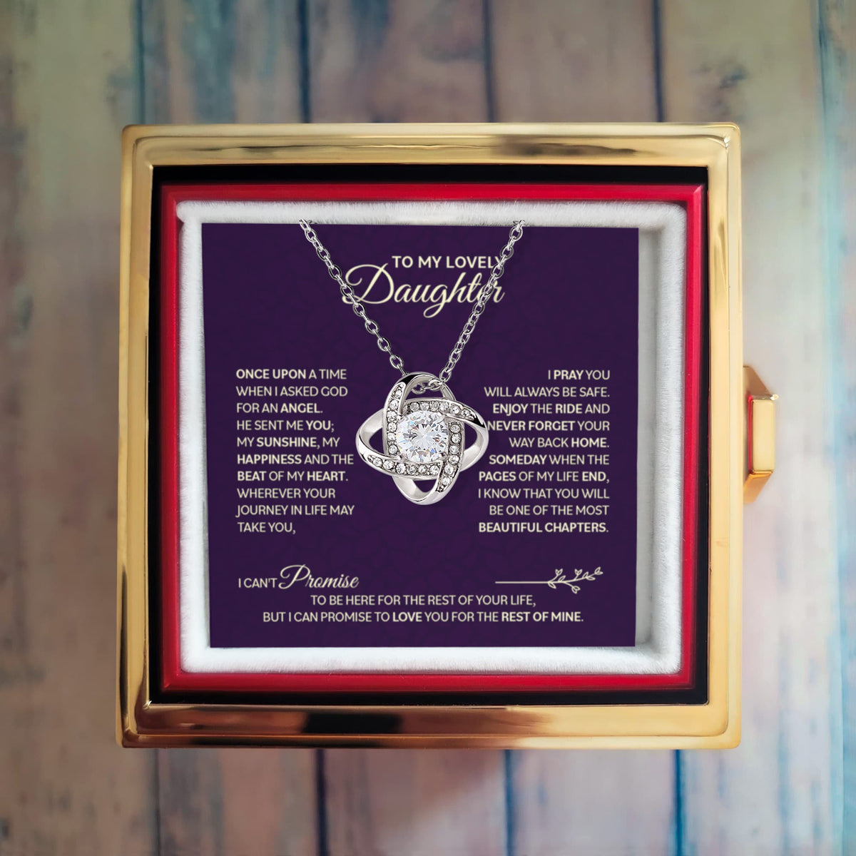 Chapters Cross - Daughter Birthday Necklace with Rose Box.