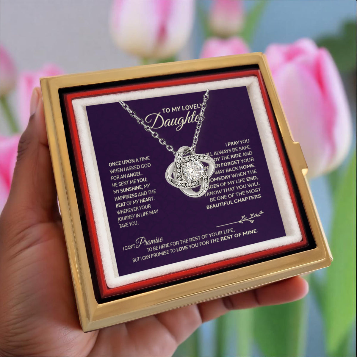 Chapters Cross - Daughter Birthday Necklace with Rose Box.