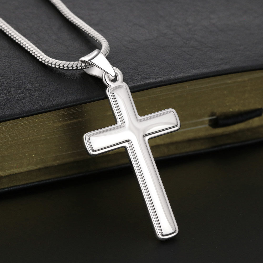 TO MY SON THIS OLD LION CROSS NECKLACE GIFT SET.