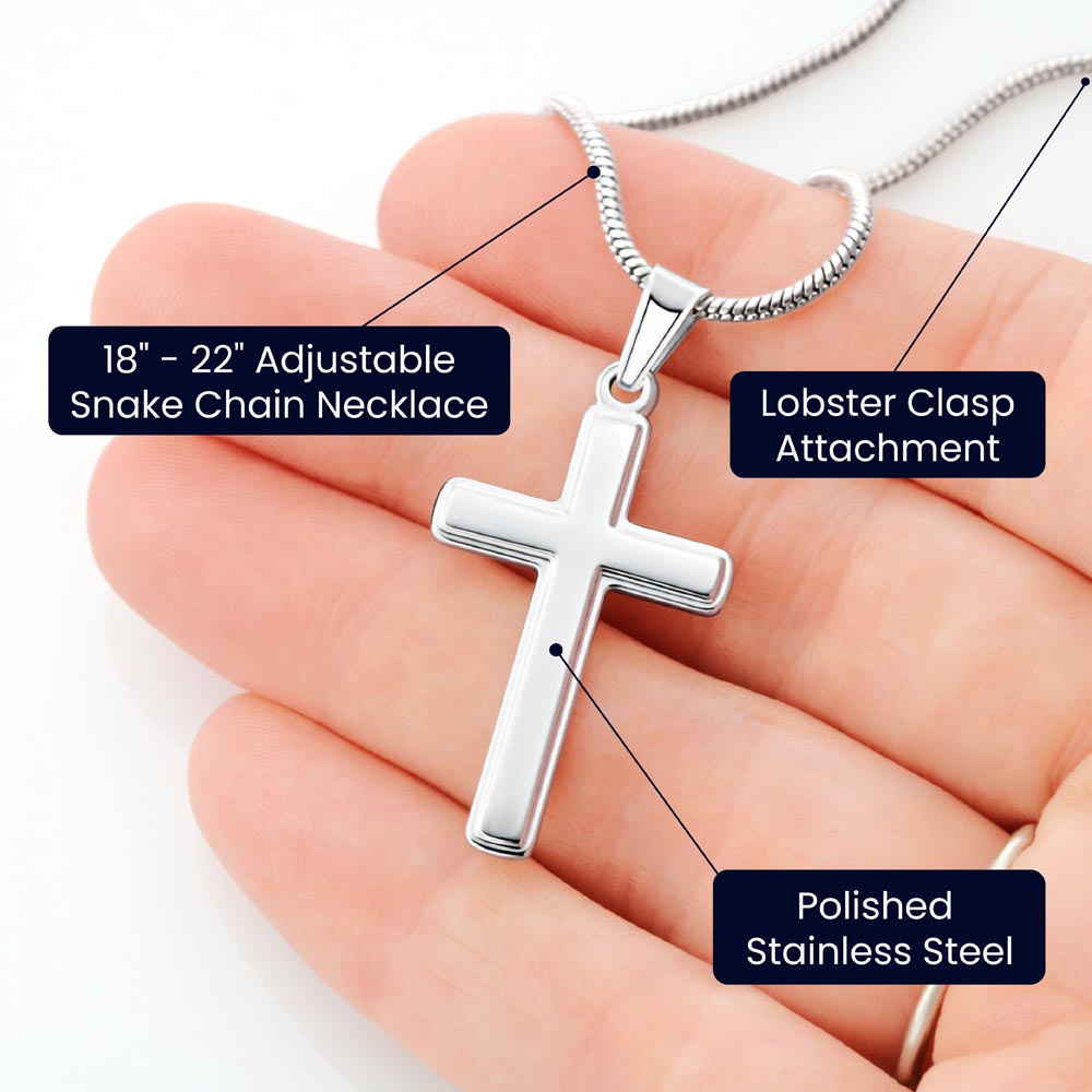 TO MY SON THIS OLD LION CROSS NECKLACE GIFT SET.