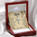 TO MY SON THIS OLD LION CROSS NECKLACE GIFT SET.