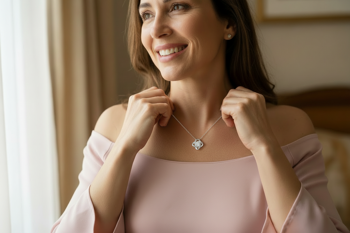 Woman with necklace only